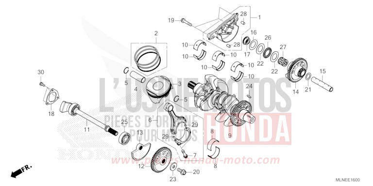 VILEBREQUIN/PISTON de Africa Twin PEARL GLARE WHITE (NHB53H) 2025
